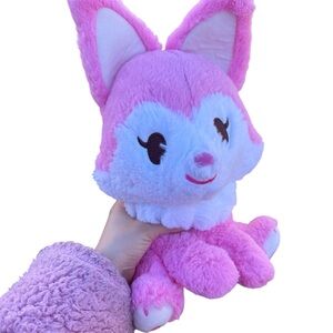 Foxy Fox Kawaii Pink Soft Cute Plush Stuffed Animal Japan Like New